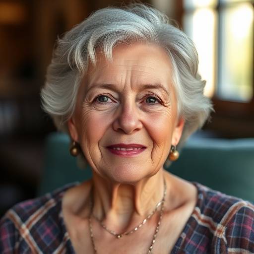 A mature woman, Elizabeth Jones, radiating vitality