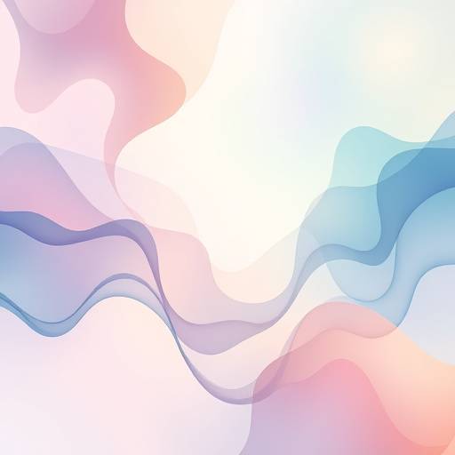 Abstract representation of a calm mind, with peaceful colors and flowing shapes