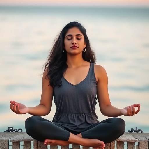 Priya Patel, Mindfulness Coach, meditating peacefully