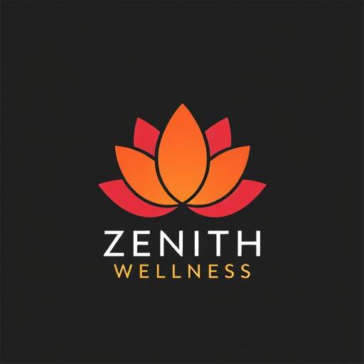 Zenith Wellness logo featuring a stylized lotus flower